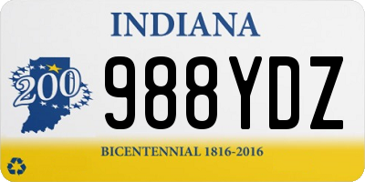 IN license plate 988YDZ