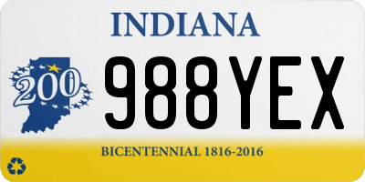 IN license plate 988YEX