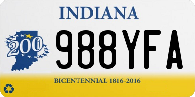 IN license plate 988YFA