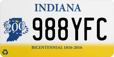 IN license plate 988YFC