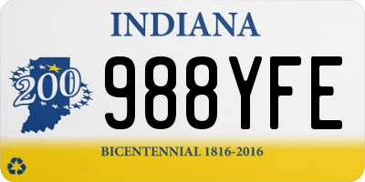 IN license plate 988YFE