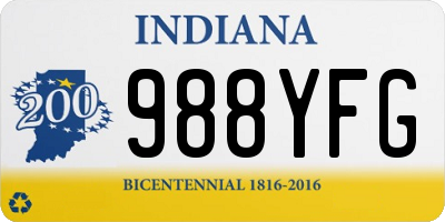 IN license plate 988YFG