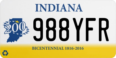 IN license plate 988YFR