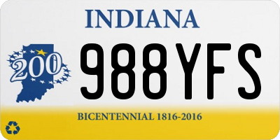 IN license plate 988YFS