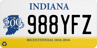 IN license plate 988YFZ
