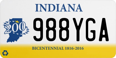 IN license plate 988YGA