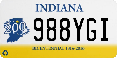 IN license plate 988YGI