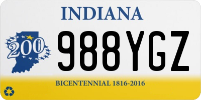 IN license plate 988YGZ