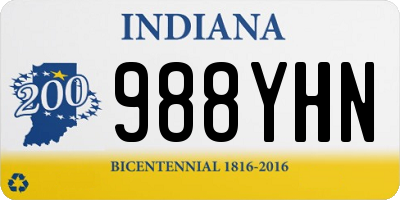 IN license plate 988YHN