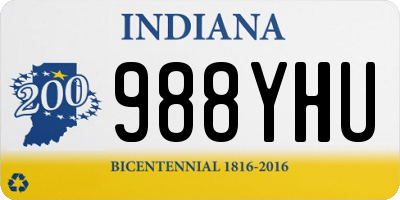 IN license plate 988YHU