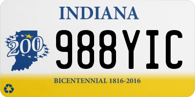 IN license plate 988YIC