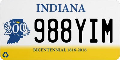 IN license plate 988YIM