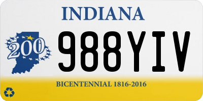 IN license plate 988YIV