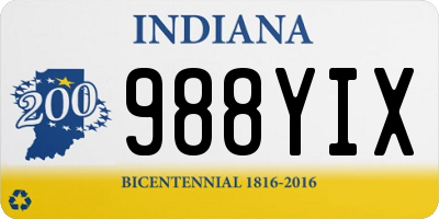 IN license plate 988YIX