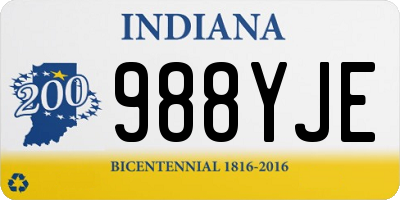 IN license plate 988YJE