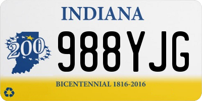 IN license plate 988YJG