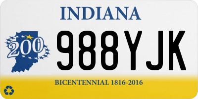 IN license plate 988YJK