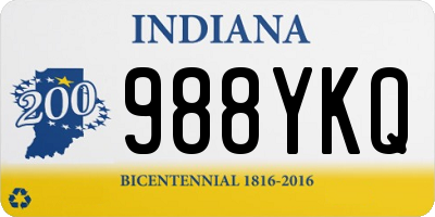 IN license plate 988YKQ