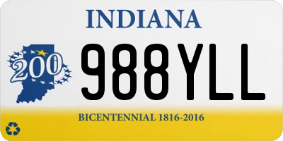 IN license plate 988YLL