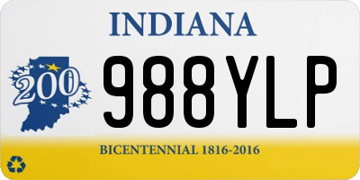 IN license plate 988YLP