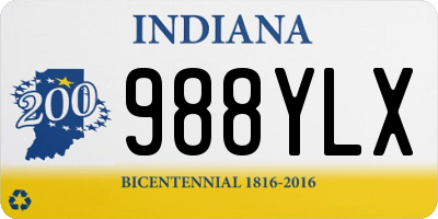 IN license plate 988YLX