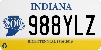 IN license plate 988YLZ