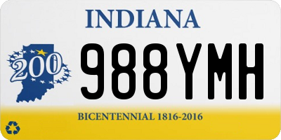 IN license plate 988YMH