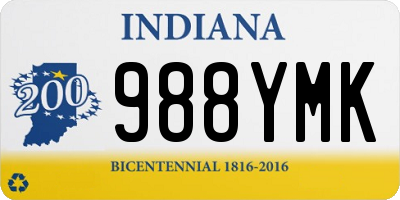 IN license plate 988YMK