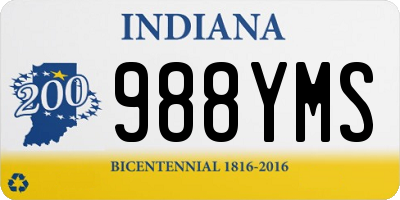 IN license plate 988YMS