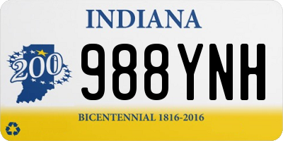 IN license plate 988YNH