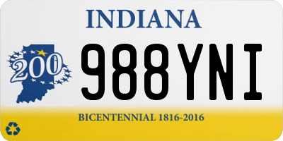 IN license plate 988YNI