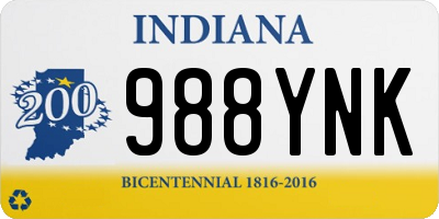 IN license plate 988YNK