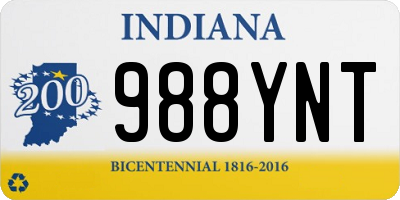 IN license plate 988YNT