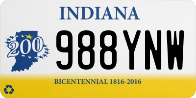 IN license plate 988YNW