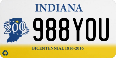 IN license plate 988YOU