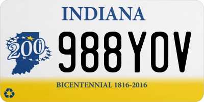 IN license plate 988YOV