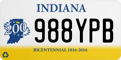 IN license plate 988YPB