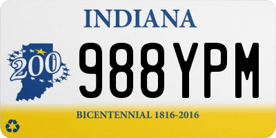 IN license plate 988YPM