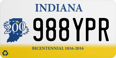 IN license plate 988YPR