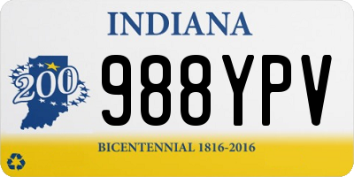 IN license plate 988YPV