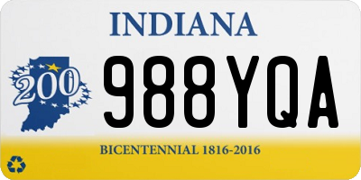 IN license plate 988YQA