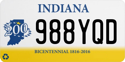 IN license plate 988YQD