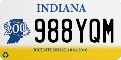 IN license plate 988YQM