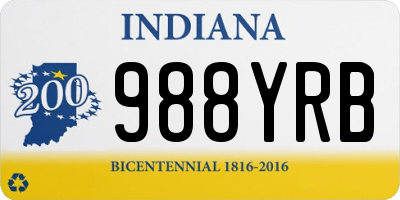 IN license plate 988YRB