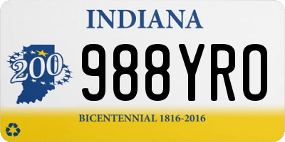 IN license plate 988YRO