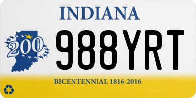 IN license plate 988YRT