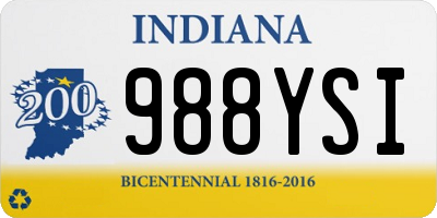 IN license plate 988YSI