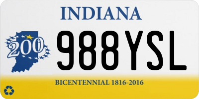 IN license plate 988YSL