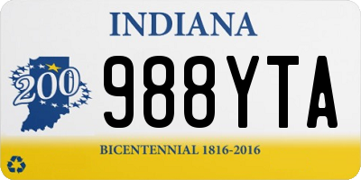 IN license plate 988YTA