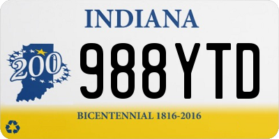 IN license plate 988YTD